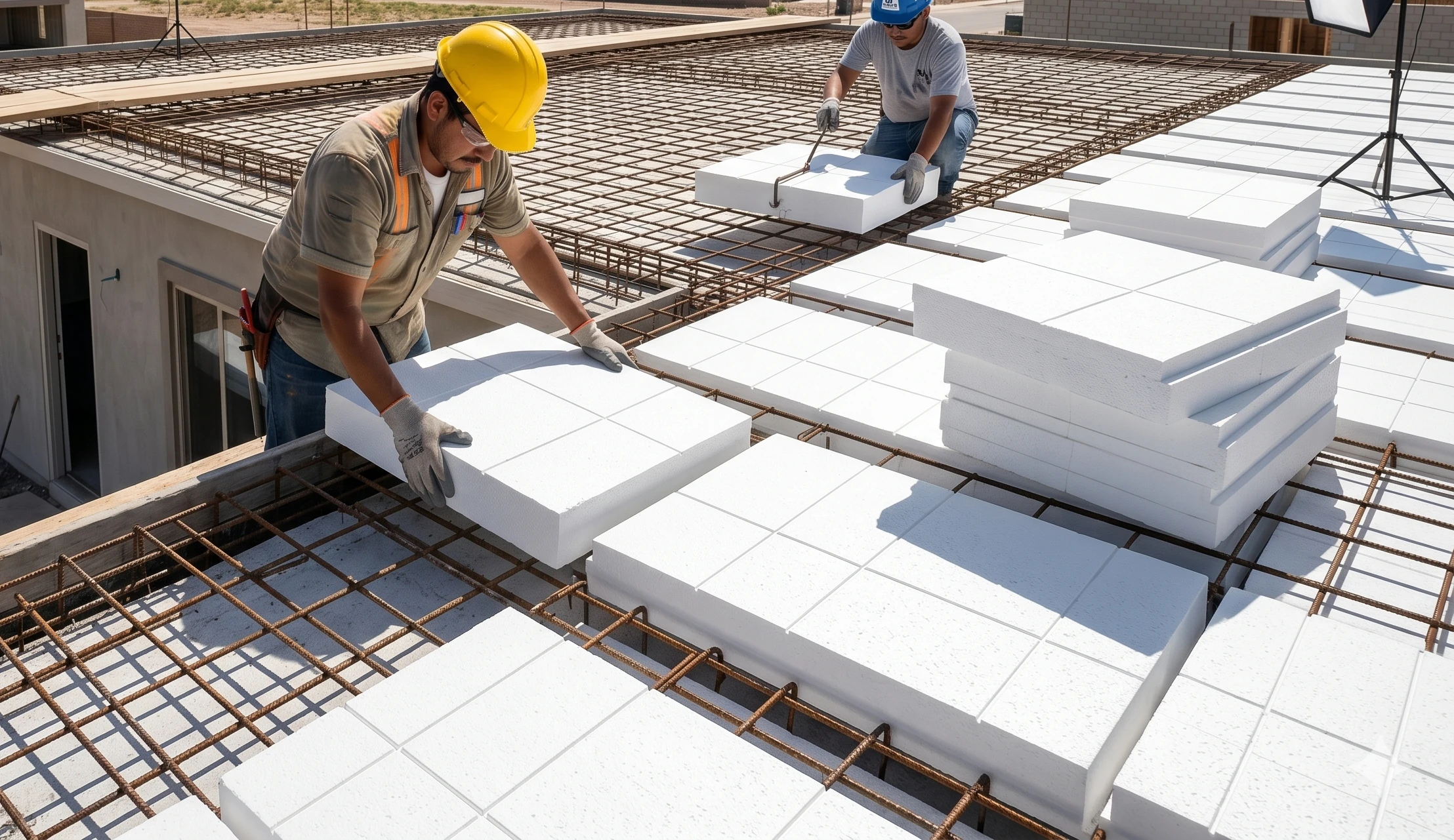 Casetón de EPS para construcción